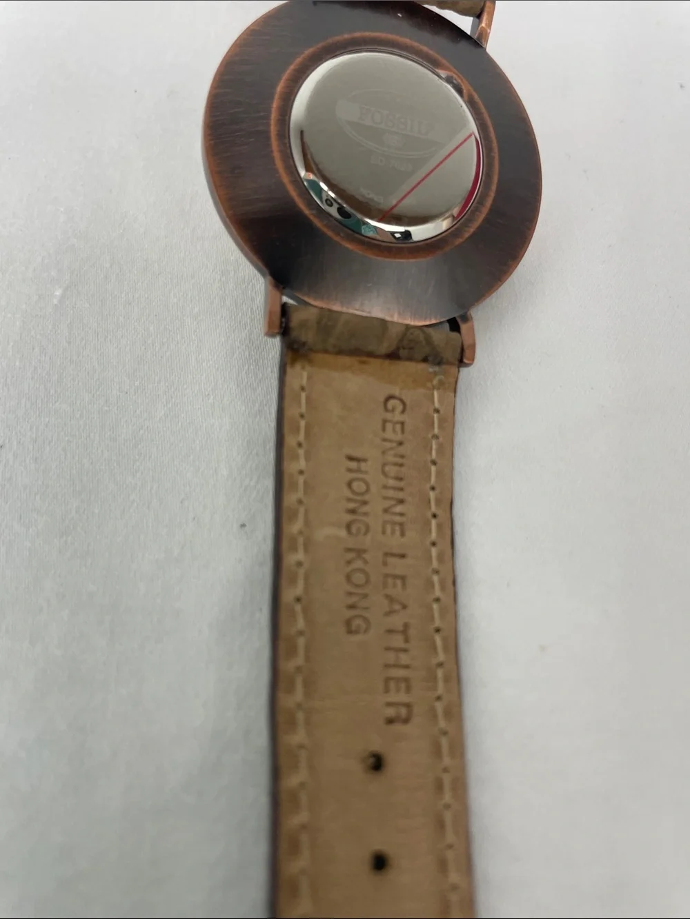 Fossil Brown Leather Strap SunDial Watch